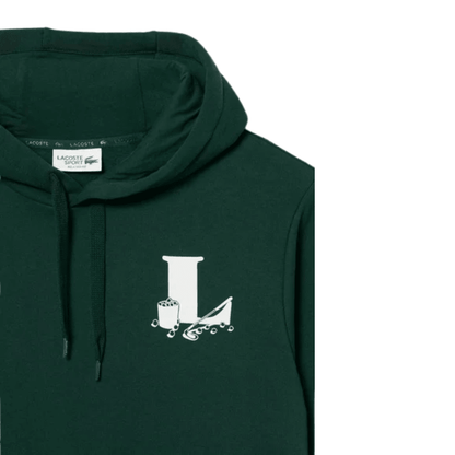 Sweat de golf homme Lacoste Sweatshirts A Capuche - vue de dos à plat | #color_vert