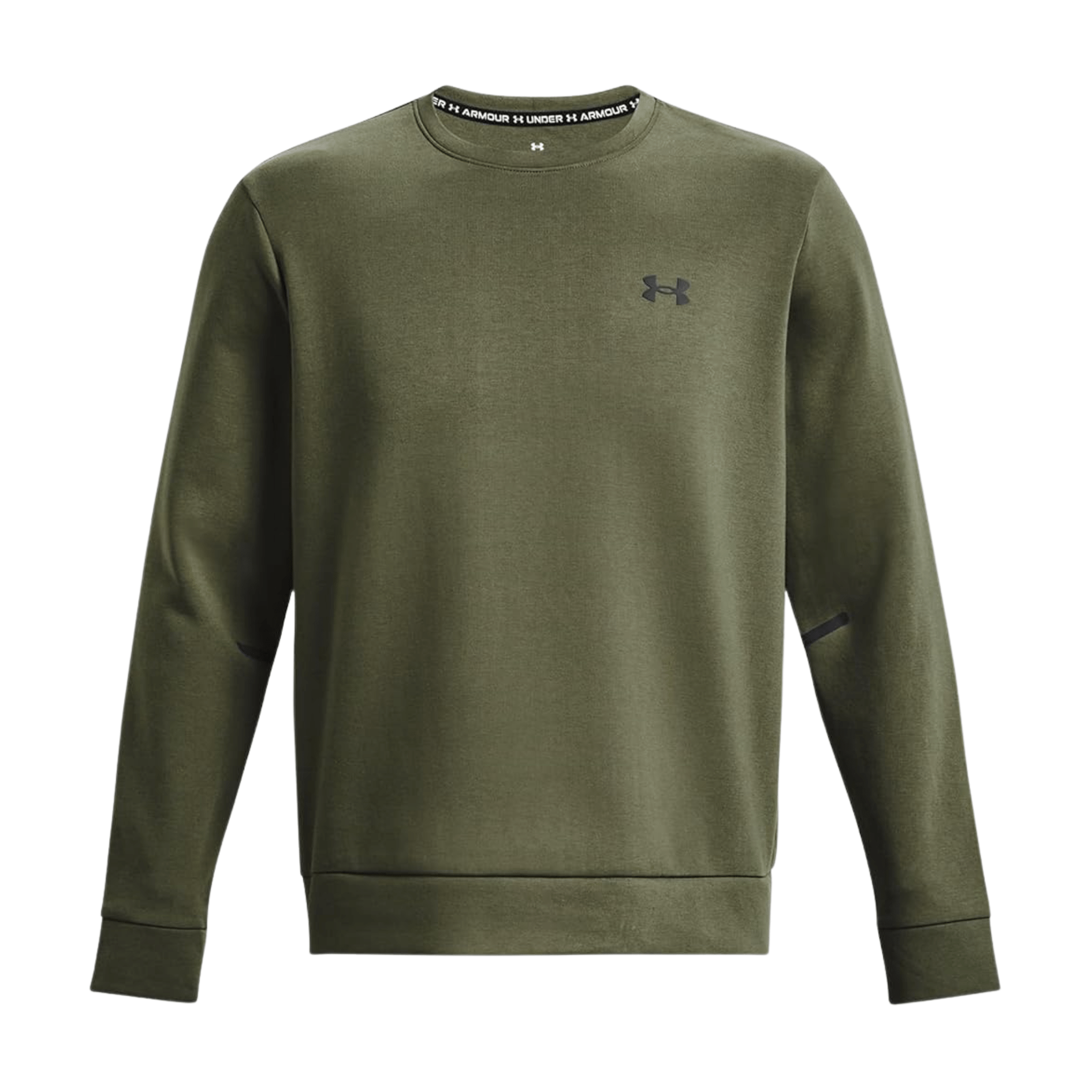 SWEAT UNDER ARMOUR - FLEECE CREW VERT - Golf Passion