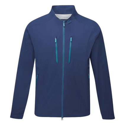 Veste de pluie de golf homme Footjoy Hydro Innovation - vue de face produit seul | #color_marine