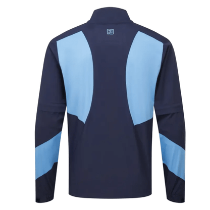 Veste de pluie de golf homme Footjoy Hydrolite X Rain Shirt - vue de dos produit seul | #color_marine/bleu