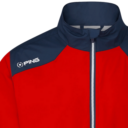 VESTE DE PLUIE PING - AQUADRIVE ROUGE BLEU MARINE - Golf Passion