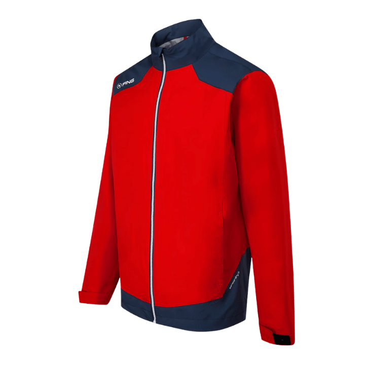 VESTE DE PLUIE PING - AQUADRIVE ROUGE BLEU MARINE - Golf Passion
