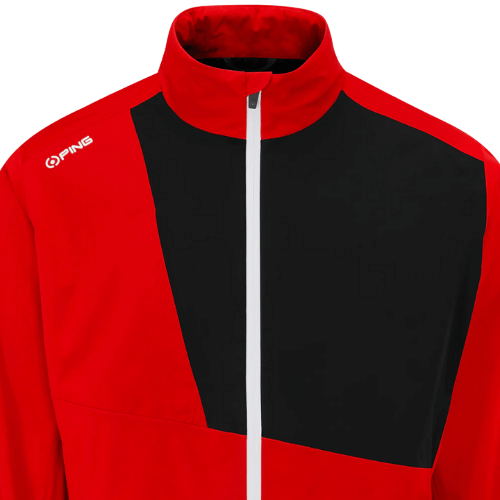 VESTE DE PLUIE PING - IMPERVIOUS ROUGE NOIR - Golf Passion