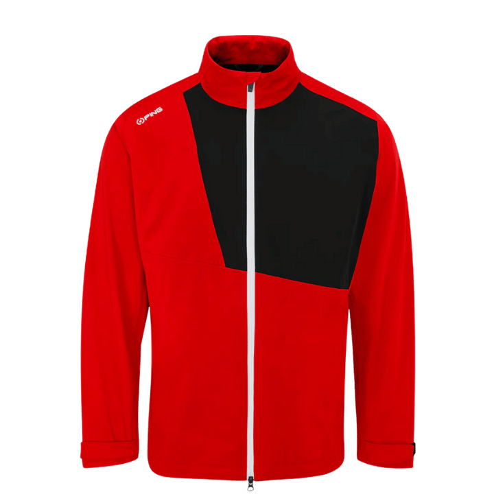 VESTE DE PLUIE PING - IMPERVIOUS ROUGE NOIR - Golf Passion